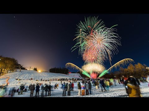 4K 蔵王えぼし雪上花火大会 Japan Miyagi Zao Eboshi Ski Resort Fireworks Festival 2019 宮城観光