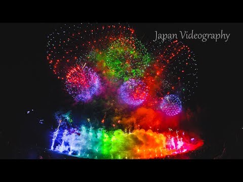 神明の花火大会 8K HDR Amazing Japanese Fireworks Show | Ghost shell in Shinmei Hanabi 2017 圧巻！グランドフィナーレ