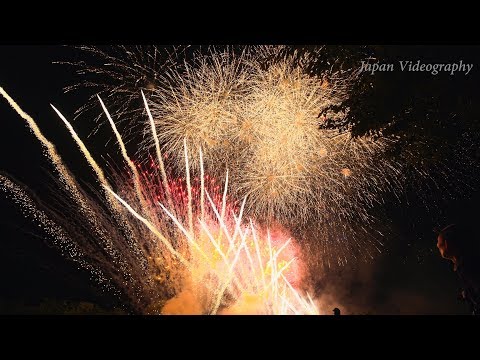 伊那まつり花火大会 Japan 4K Ina Fireworks Festival 2017 | Pyromusical Star mine 音楽花火 スターマイン 10号玉