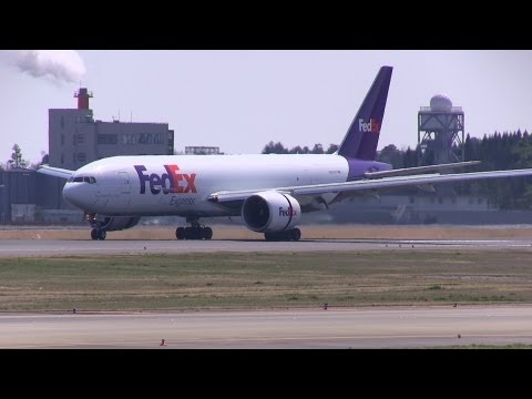 成田国際空港B滑走路 FedEx Express Boeing 777-200F N862FD Landing to Tokyo Narita International Airport 飛行機着陸