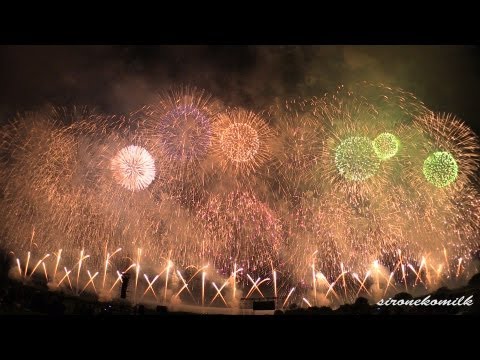 酒田花火ショー Japan 2000 meter Superb Wide Display | Sakata Fireworks Show 2013 グランドフィナーレ