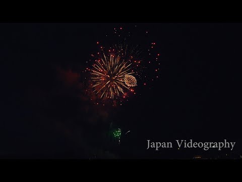 本荘川まつり花火大会 Japan 4K Honjo River Fireworks Festival 2017 オープニングスターマイン 4号玉連発 大スターマイン
