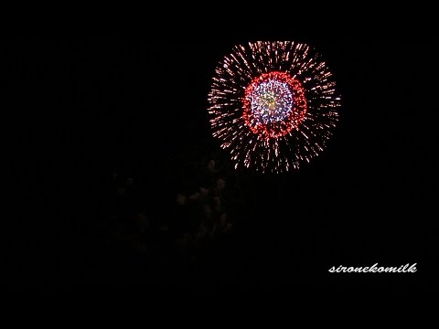 KIRA☆GIRL HAPPY☆きたかた Music Wide Display | Japan Kitakata Fireworks Festival 2013 二市一ヶ村日橋川「川の祭典」花火大会