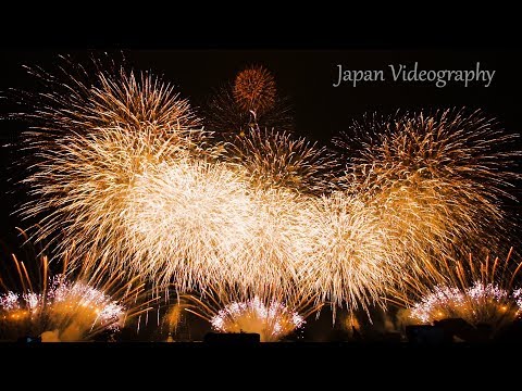 土浦全国花火競技大会 Tsuchiura All Japan Fireworks Competition 2014 Pyromusical 大会提供ワイドスターマイン 花火づくし