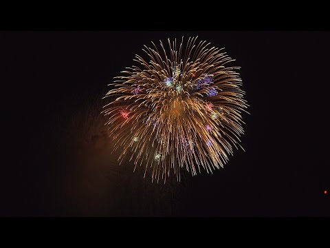 Japan 36 inch shell Fireworks 4K 正三尺玉 片貝まつり 奉納大煙火 ㊕スターマイン Katakai Festival 2016 | Star mine Display