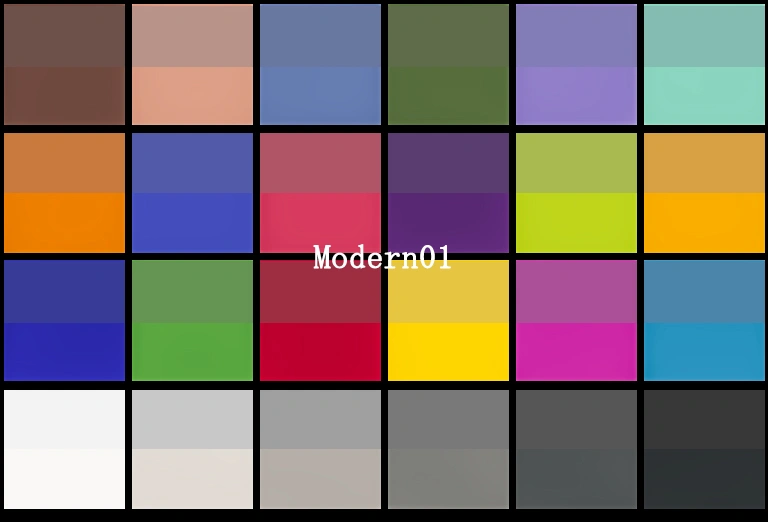 カラーチャート モダン01