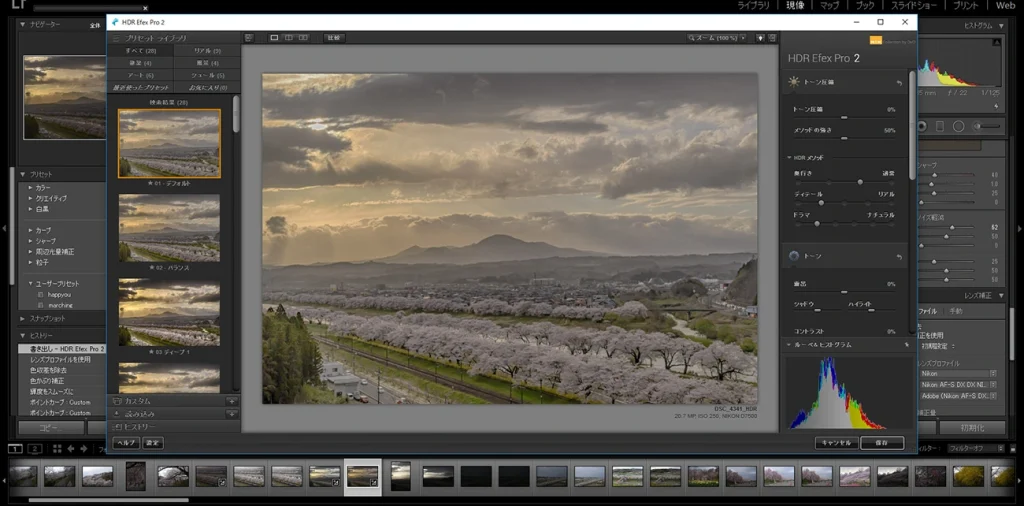 Adobe Lightroom Nik Collectionの使用方法 HDR-Efex-Pro2