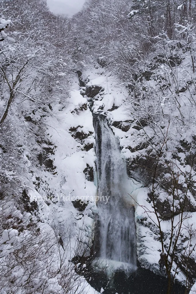 秋保大滝の冬の風景 雪景色