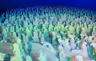 蔵王の樹氷ライトアップ