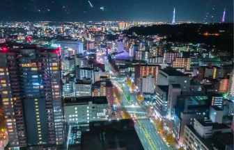 iPhoneで撮影した仙台市街地の夜景