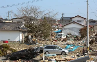 東日本大震災後の仙台市蒲生地区