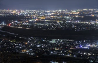 夜景100選の善光寺平を一望できる姨捨公園から眺める夜景 | 長野県千曲市