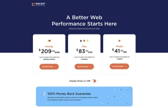 WordPressプラグインWP Rocketの購入ページと3つの料金プラン